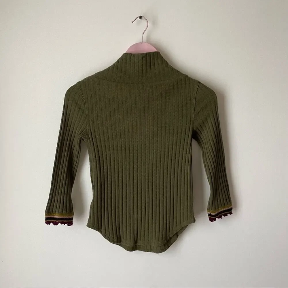 Free People Olive Green Sweater Size XS